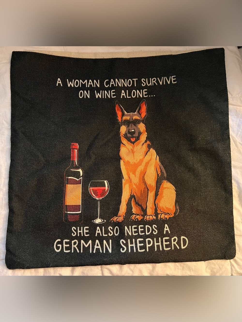 German Shepherd Pillow Cover (18x18)